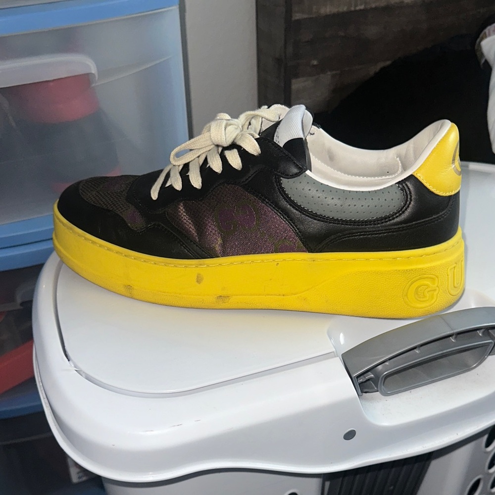 Gucci Black and Yellow Men's Sneakers